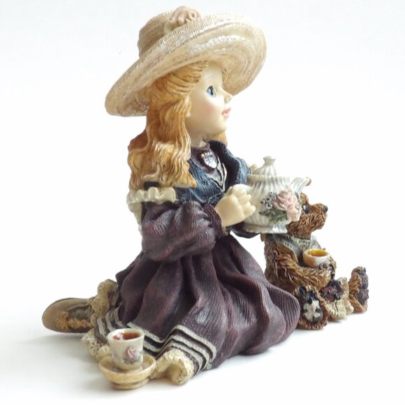 Yesterdays Child Vintage BOYDS BEARS Figurine Whitney w/ Wilson Tea Party #3523 - Picture 8 of 13